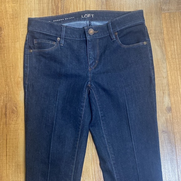 Ann Taylor loft modern skinny dark wash jeans size 25/0 - Picture 3 of 7